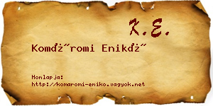 Komáromi Enikő névjegykártya